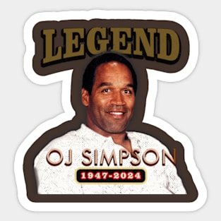 oj simpson (34) art Drawing Sticker